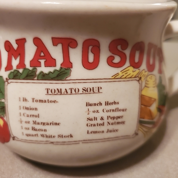 Vintage soup mugs with recipe on them. - Picture 7 of 8